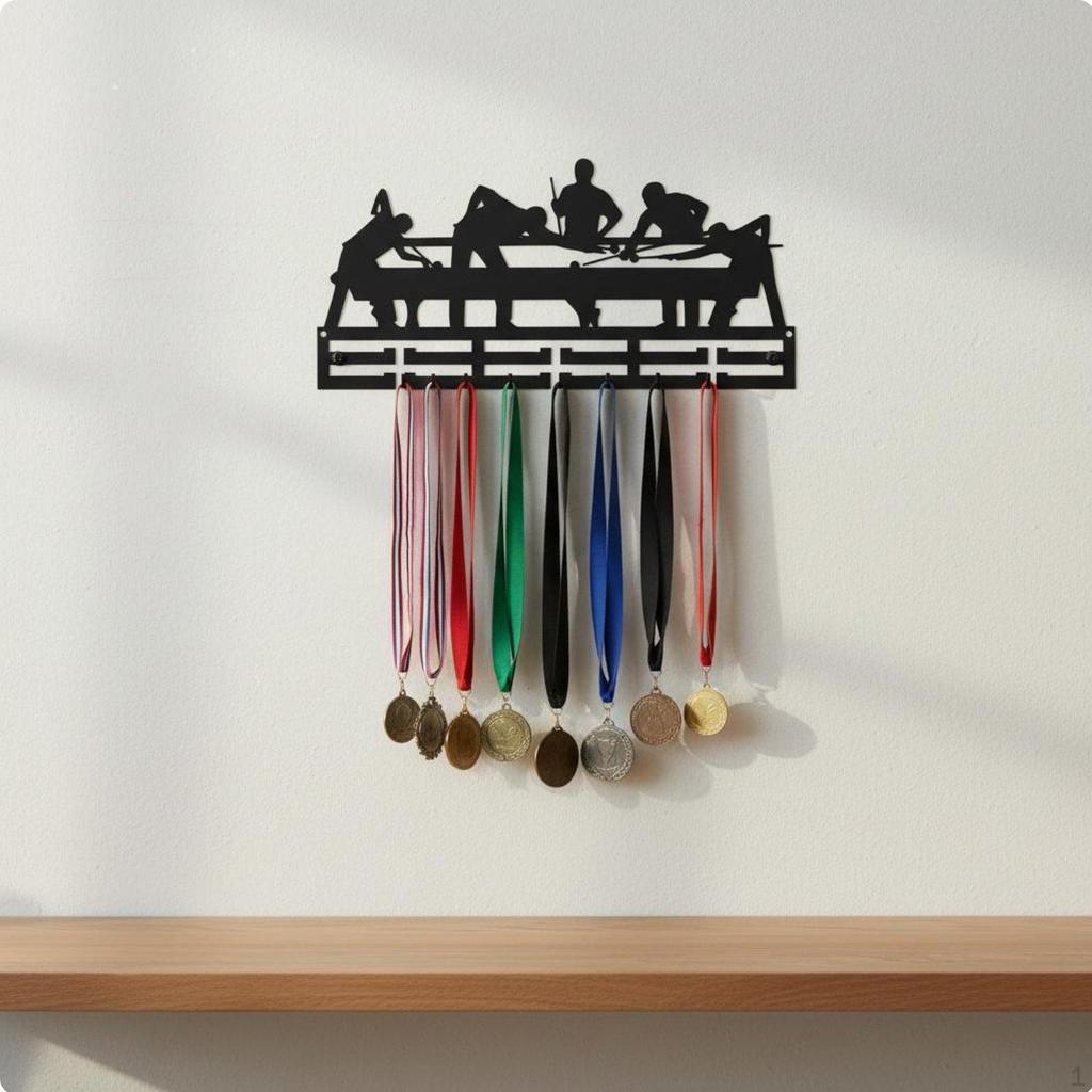 Metal Medal Display Rack Holds Up To 30 Medals Sports Holder High Capacity Wall Mounted Award