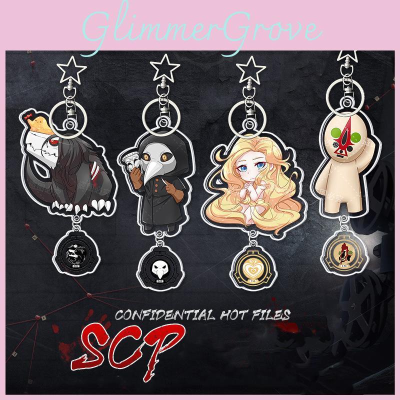 High Quality Scp Foundation Acrylic Double Sided Printing Keychain Durable Bag Pendant Accessories