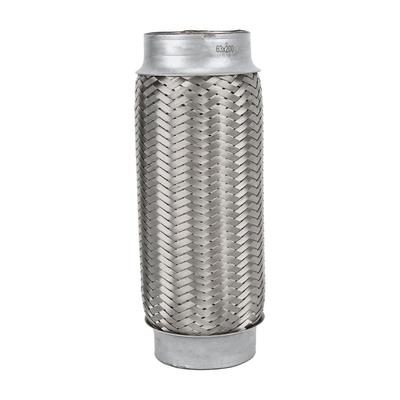 2.5x8in Exhaust Flex Pipe Stainless Steel Braid Flexible Joint Coupling Tube Universal for Car