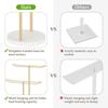 T-shaped Earrings Ring Necklace Watch Jewelry Shelf Women Hair Hoop Stand With Wooden Base Counter Pendant Organizer