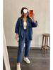 2024 Plus Size Women's Casual Crepe Loose Lapel Long Sleeve Shirt Set - European & American Style
