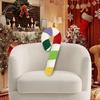 Christmas Candy Cane Pillow Plush Christmas Decorative Cushion Colorful Throw Pillow For Kids Adults Sofa Couch Bed Living Room