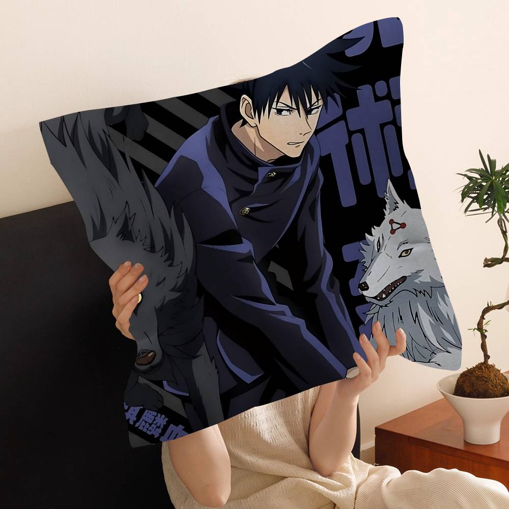 Fushiguro Megumi Pillow Gift Home Office Decoration Pillow Bedroom Sofa Car Cushion CoverPillow Case