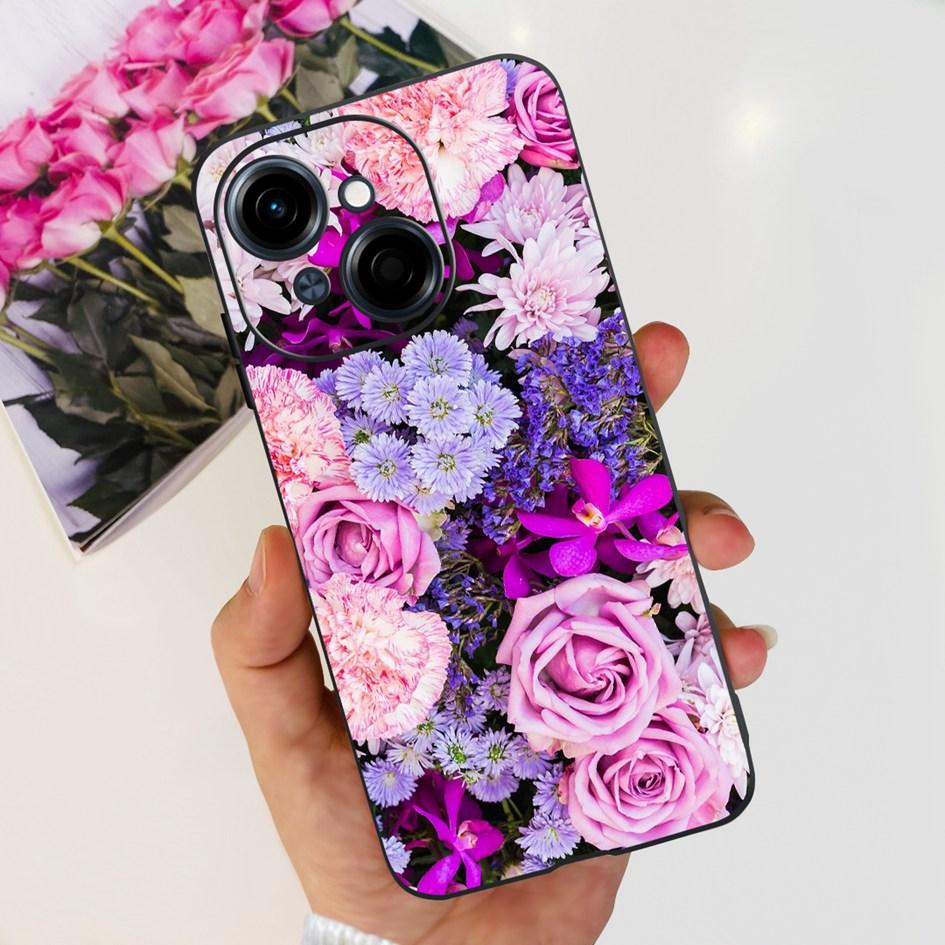 For Phone Case Tecno Spark Go 1 Cover 2024 Popular Flower Soft Silicone Back Protective Cover For Tecno Spark Go 2025 Pop 9 Etui