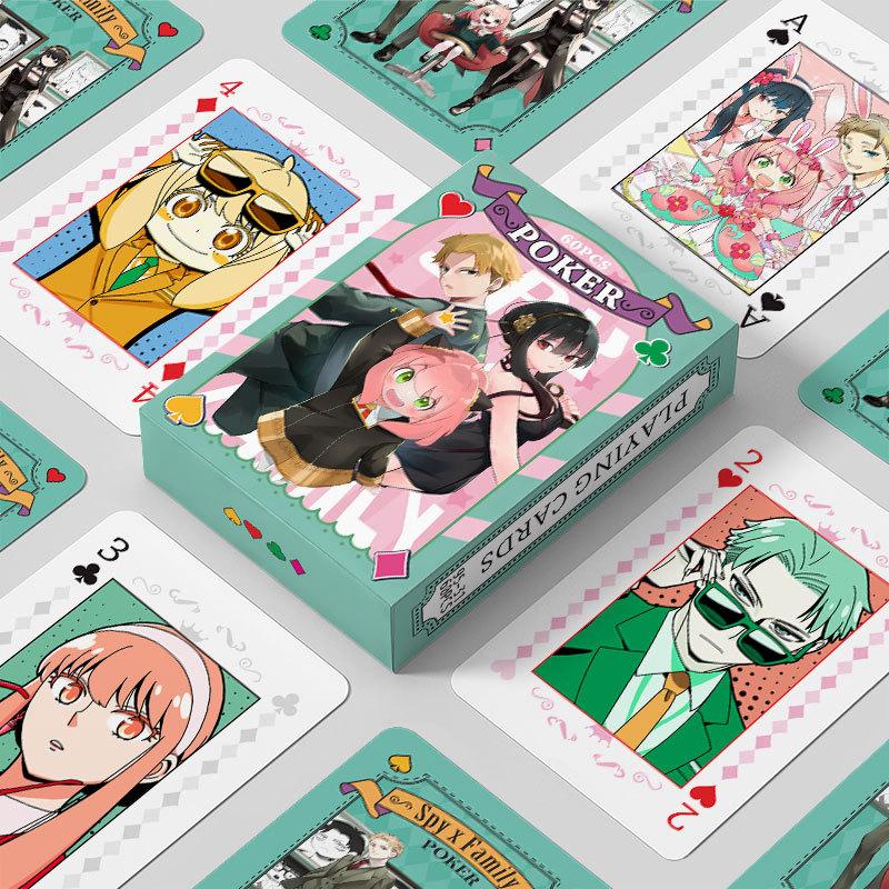 Anime Poker Spielzeug SPY×Family Spielkarten Anya Loid Forger Cosplay Hardcover Sammlung Geschenk