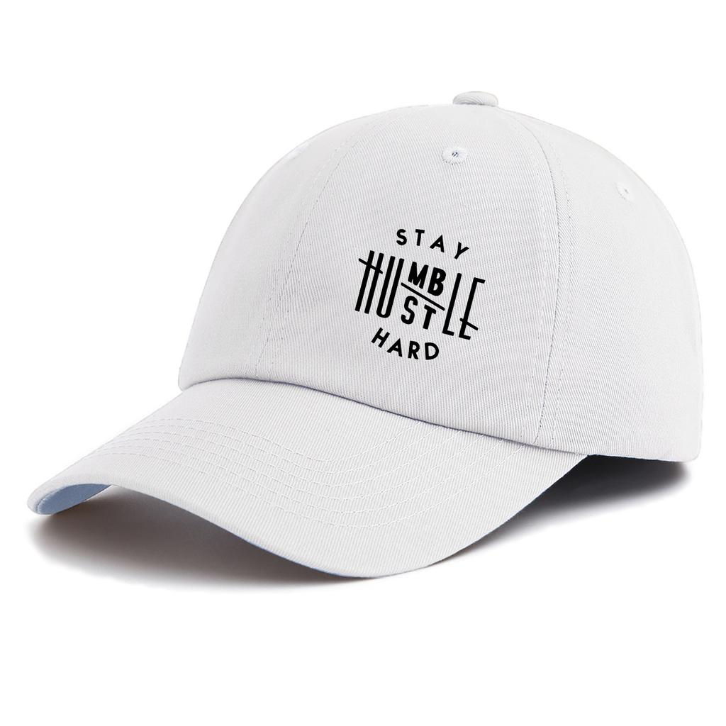 1 ks Baseballová čepice s potiskem Stay Humble Hustle Hard pro dospělé, Minimalistický retro styl, Ležérní, Měkká, Nastavitelná, Otec kšiltovka, Perfektní jako dárek