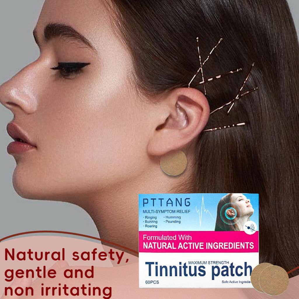 Přírodní složení Náplasti na úlevu od tinnitu - 60 ks Pásky na úlevu od nepohodlí v uších