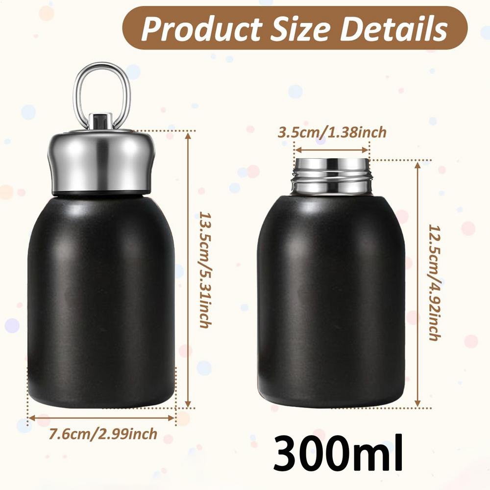 New High-value Mini Chubby Big Belly Cup 304 Stainless Steel Vacuum Thermos Cup Portable Carrying Ring Accompanying Cup
