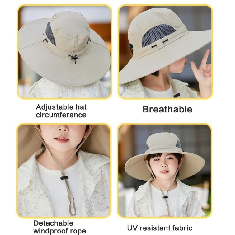 Adjustable Solar Powered Fishing Hat for Child Cooling Fan Hat Hiking Camping Large Brims Sun Caps Outdoor Trekking Caps