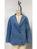 2023 European & American Washed Blue Denim Women's Casual Suit Jacket