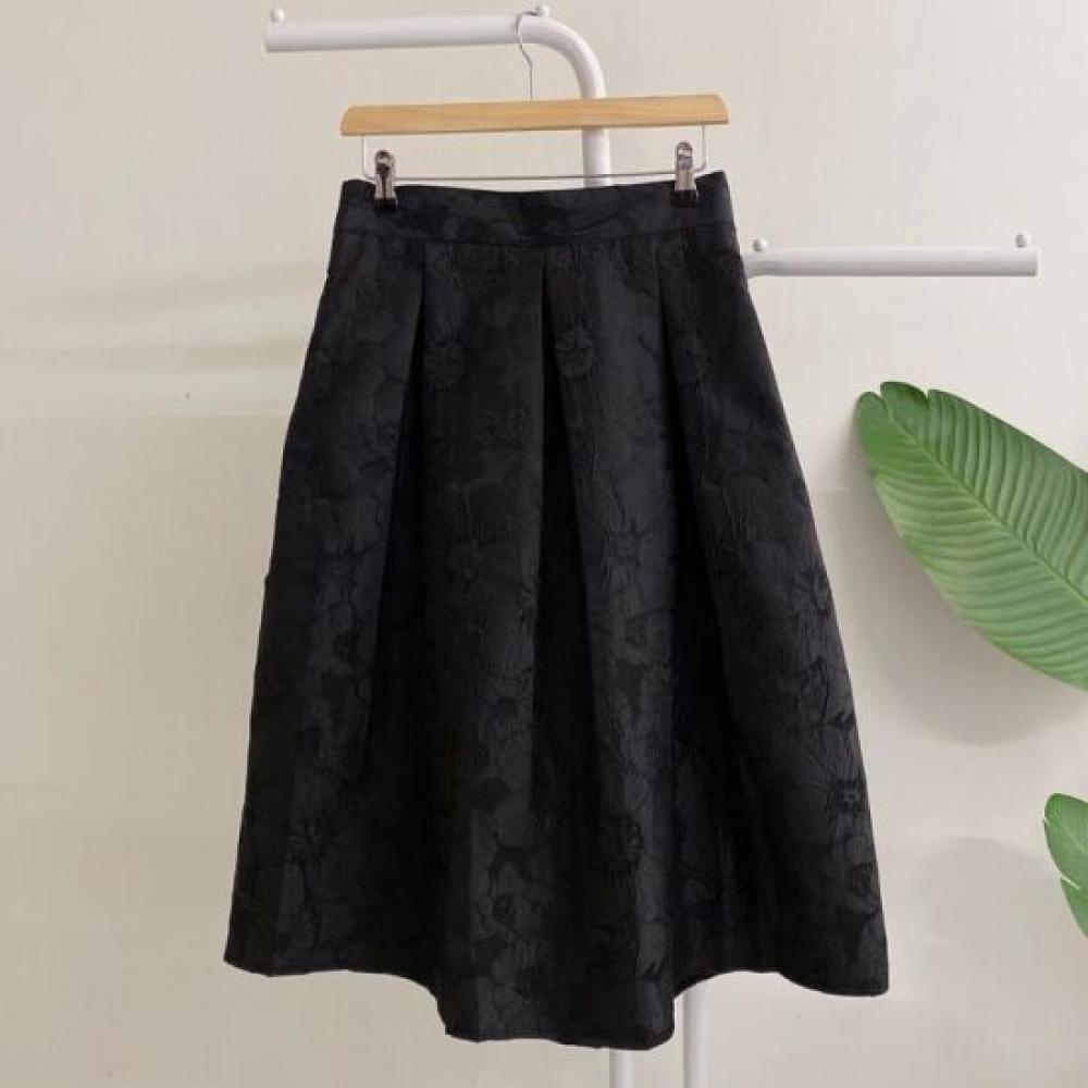 Honey J Pintuck Jacquard Long Skirt