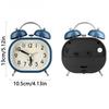 Metal Design Metal Alarm Clock Silent Operation Mechanical Clock  Deep Sleepers