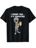 100% Katoen Zachte Heren ''Ik Vond Dit... Het trilt'' Alien en Kat Grafisch T-shirt
