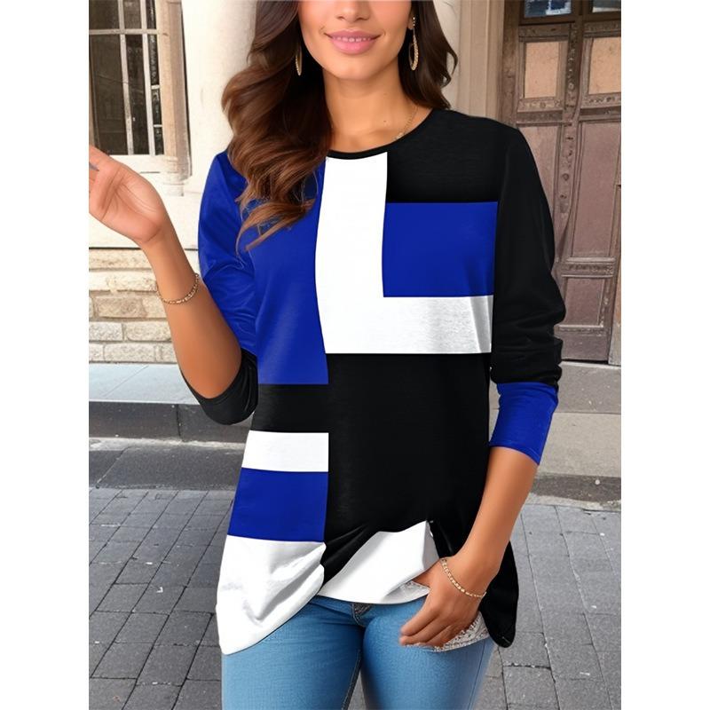 Bluse e Camicie Casual da Donna alla Moda a Manica Corta con Scollo a O