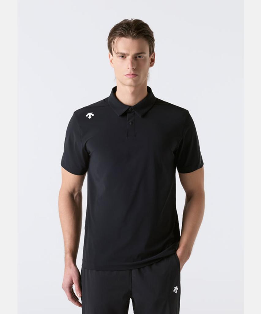 DESCENTE Swiss Triathlon Polo Short Sleeve T-Shirt Black Sr221Ips53