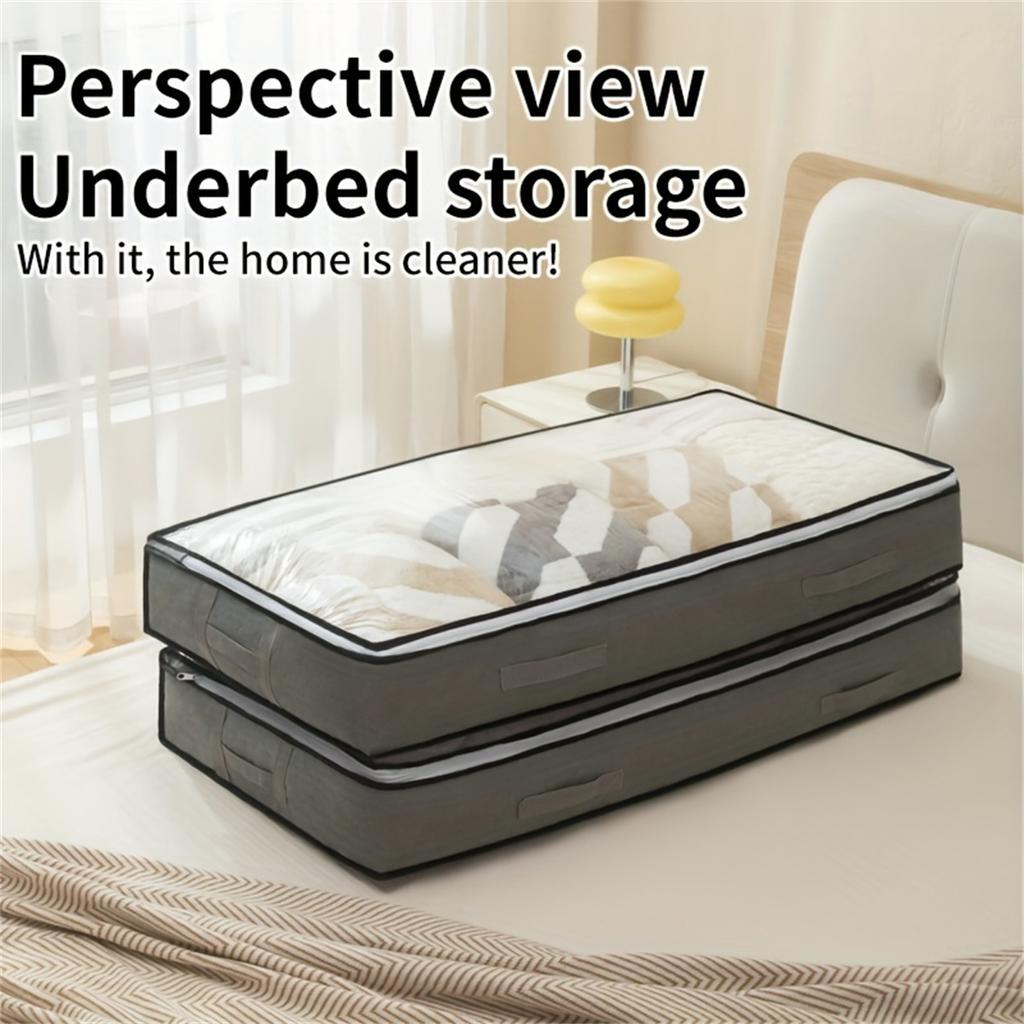 Underbed Storage Bag Foldable Quilt Clothes Storage Bag Large Capacity Dustproof Toys Bags Moisture Dust Proof Proof Organizer