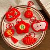 Lion Dance God of Wealth Pendant Cartoon Chinese New Year Keyring  Festive Decor