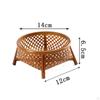 Bamboo Woven Fruit Basket Storage Food Holder for Desk