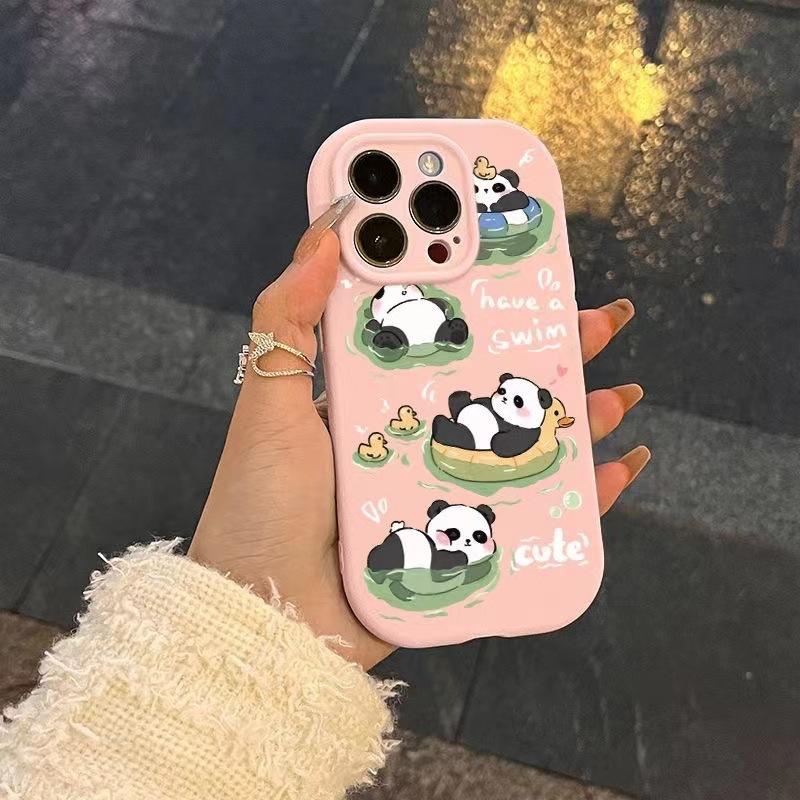 

Панда Подходящий для Apple 16pro Чехол для мобильного телефона Iphone14promax Креативный 15 Личность 13 Милая Серия 12 iphone7p/8p