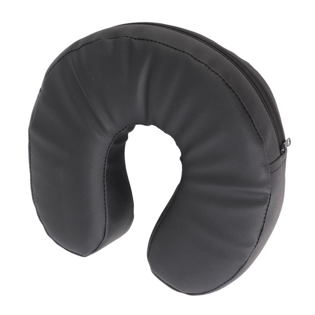 U Shaped Face Pillow Massage Face Cradle Cushion Massage Bed Pillow for Beauty Salon Black