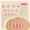 Cross-border Christmas Gradient Glitter Snowflake Nail Decals - Cute Long Trapezoid Nail Art Stickers