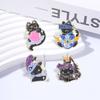 Xiaomi Cosplay Card Reasoning Game & Black Cat Enamel Pin Punk Demon Witch Cat Knight Shield Black Cat Brooch Lapel Bag Badges Jewelry
