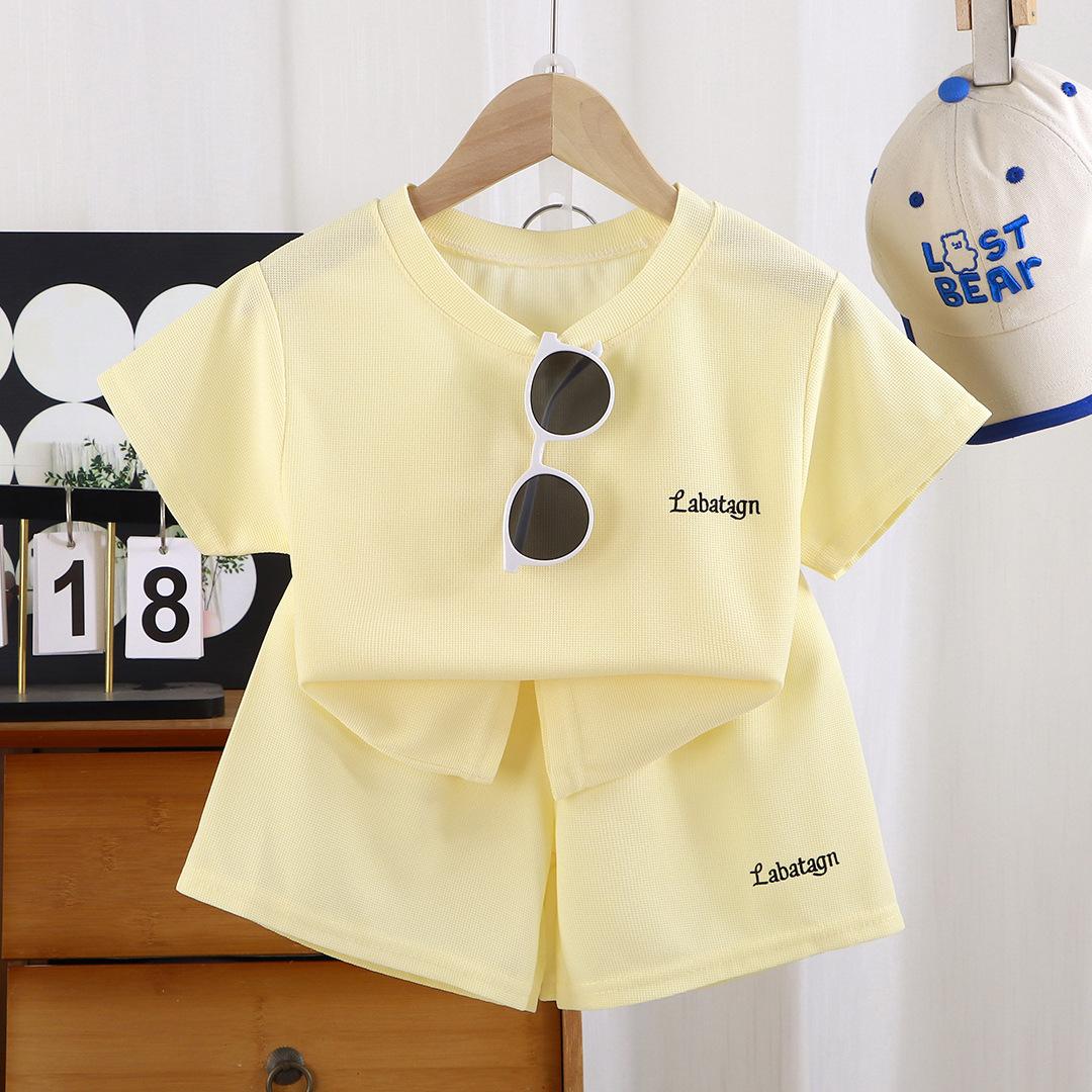 

Літній комплект одягу, Дитячий спортивний одяг, Літній стиль малюка, Дитячий одяг, Літо 100 жовтий