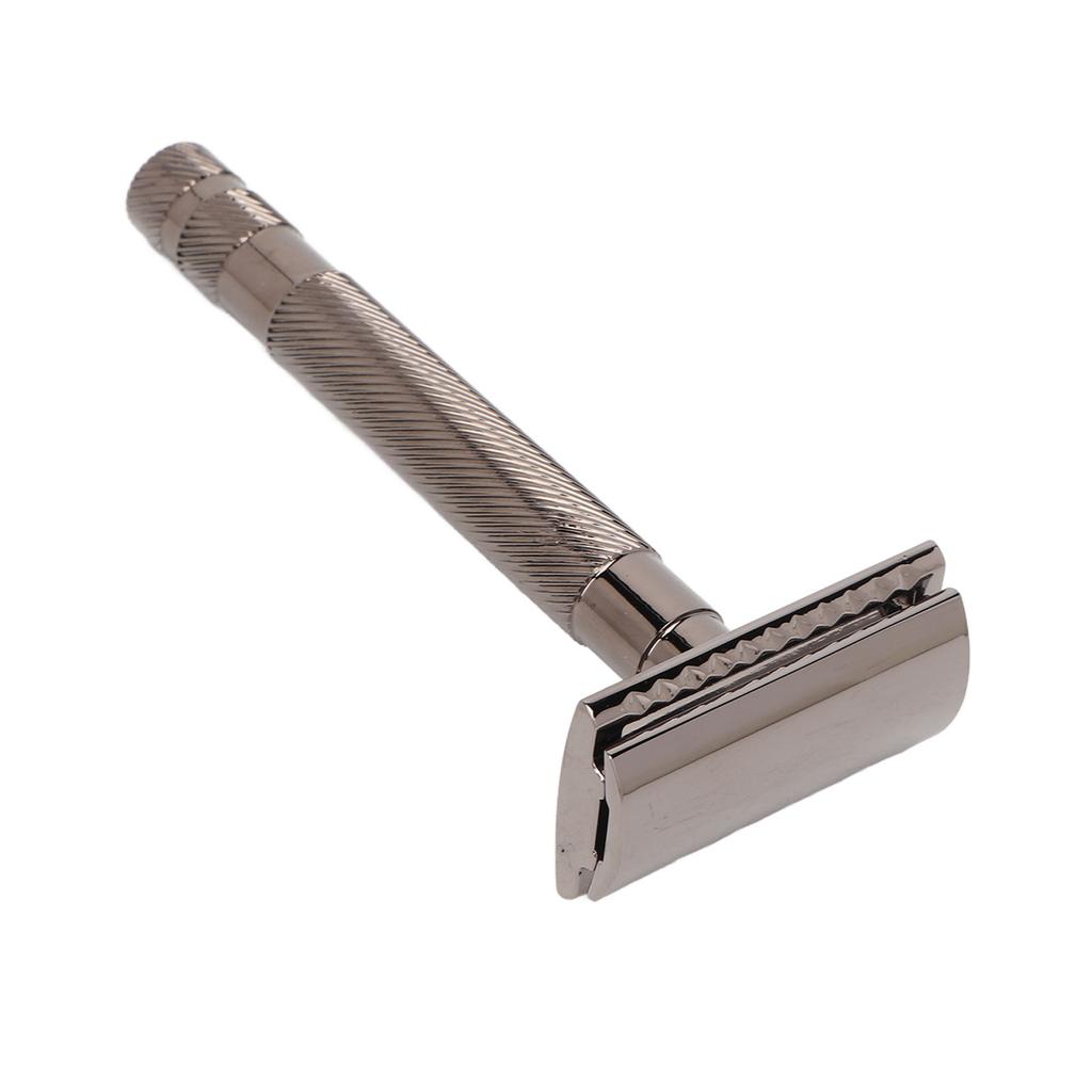 Double Edge Manual Beard Trimmer Set Safety Reusable Alloy Grooming Beard Cutting Clipper with Stand