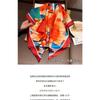 Women Fashion Versatile Elegant Printed Small Square Neck Scarf For Daily Wear