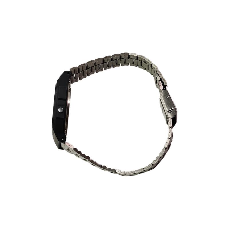 CASIO Customized watch modified series colorful vertical striped watch mirror black resin case waterproof F-91WG-9 modified - F-91WG-9