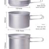 Gongziyu Titanium Folding Handle Cooking Pot Set