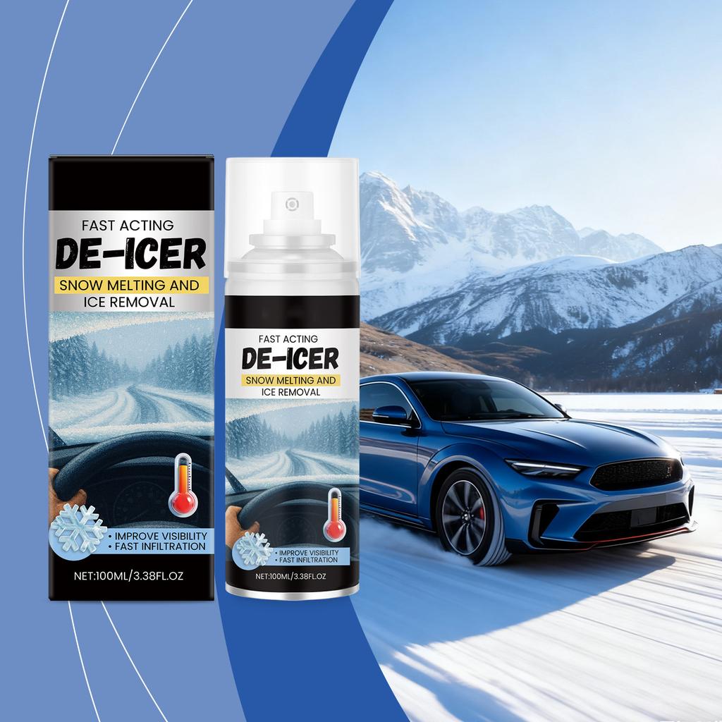 -icing Agent Clear Visibility For Winter Car Windshields And Rearview Mirrors Multi-surface Ice Removal100ml