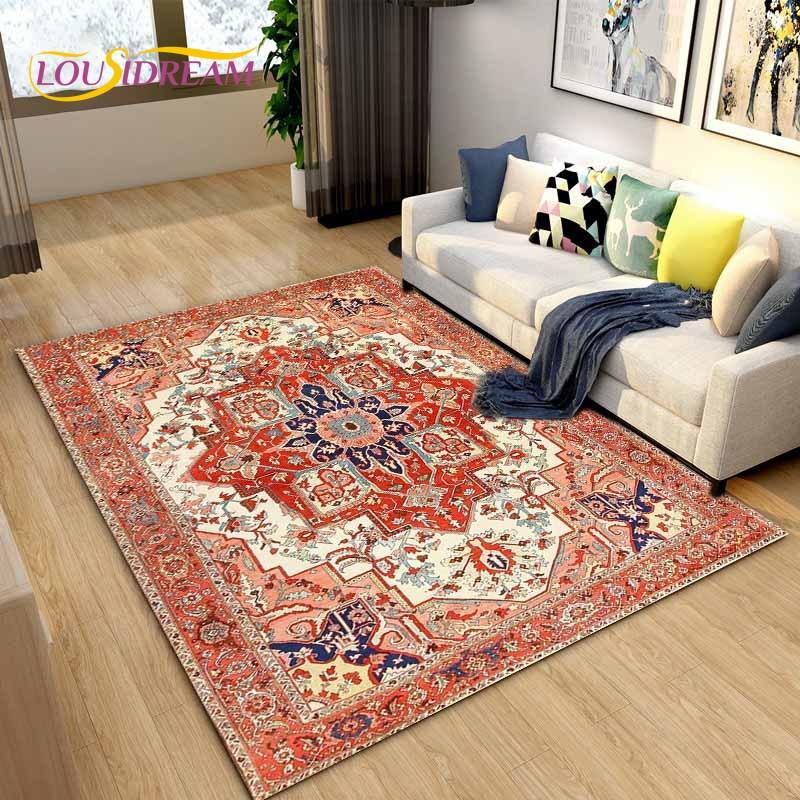 Turkey Persian Printed Area Rug Large,Carpets Rugs for Living Room Bedroom Sofa Decoration,Kitchen Bathroom Non-slip Floor Mat