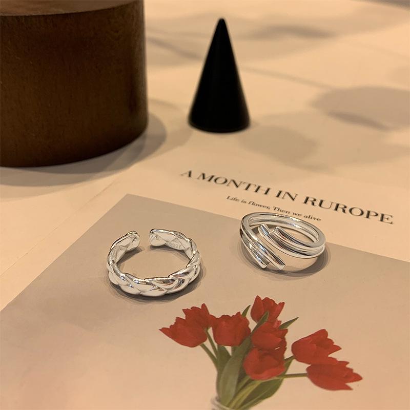 S925 Sterling Silver Open Ring for Women - Stylish, Versatile, High-End Feel, Ideal for Index Finger, Japanese & Korean Inspiration.