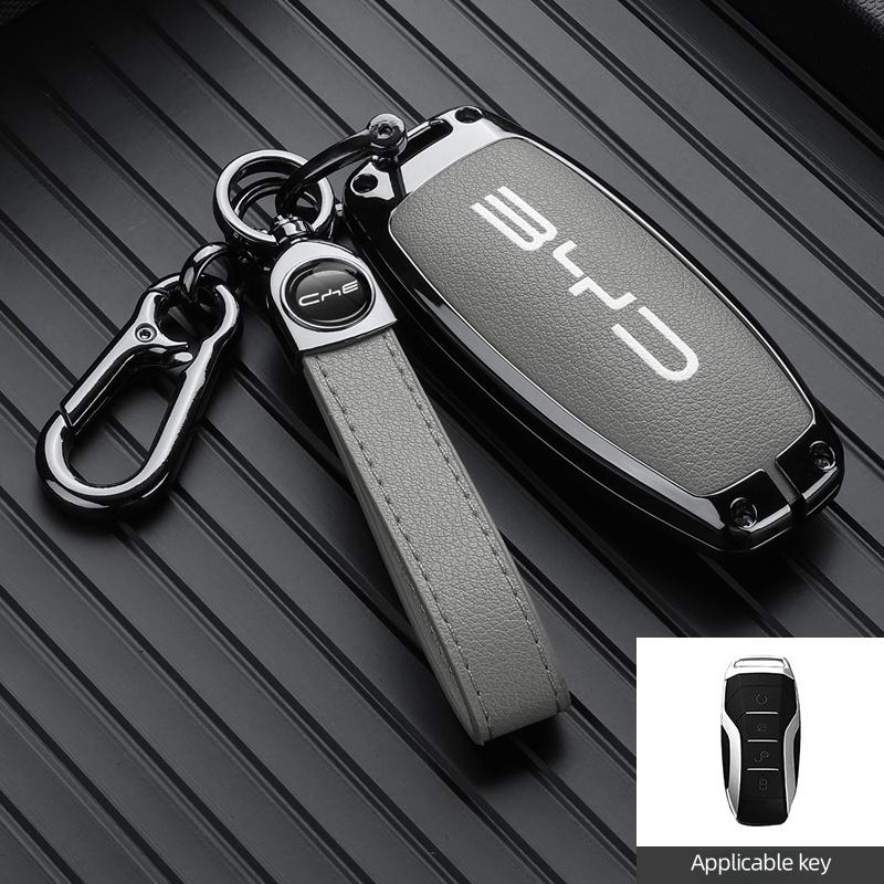 Car Remote Key Case Fob Cover Holder Shell Bag for BYD Song Plus Atto 3 Han EV Tang DM Qin Seal Dolphin Keychain AccessoriesP