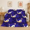 Classic Game S-Sonic Cartoon Soft Flannel Throw Blanket,Cozy Blanket for Bed,Couch,Sofa,Bedroom,Living Room,Travel,Picnic Kids