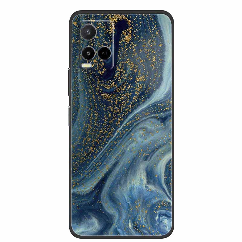 Marble Case For Vivo Y33s Silicone TPU Soft Phone Fashion Cover For Vivo Y33 S Case V2109 Funda Luxury Shockproof Cartoon Coque