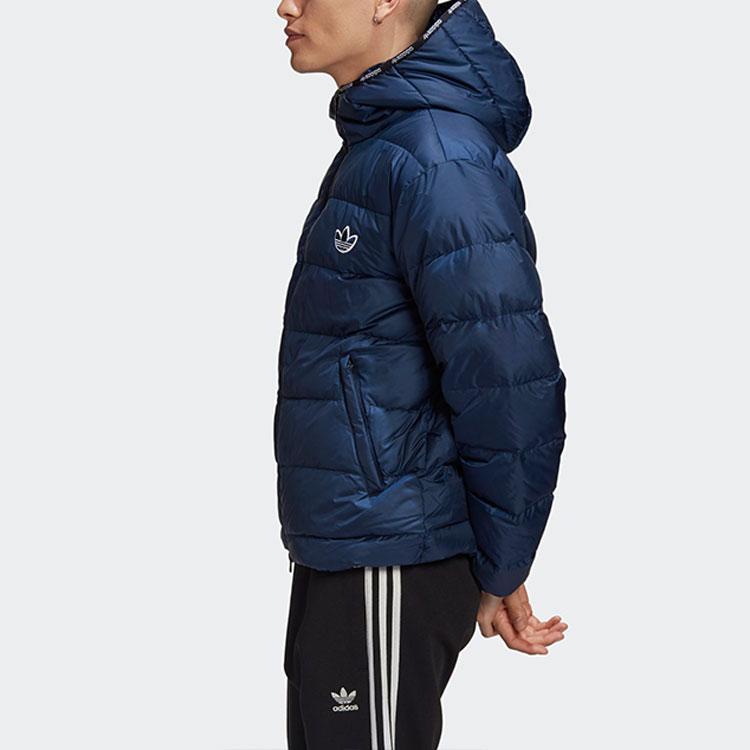 Adidas Originals Trefoil Windproof And Warm Down Jacket Winter Men Jackets Navy-Blue GE1299