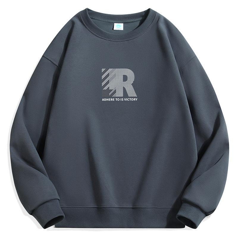 Men's Crew Neck Sweater New Cotton Composite Versatile Long-sleeved Top Sweater Jacket