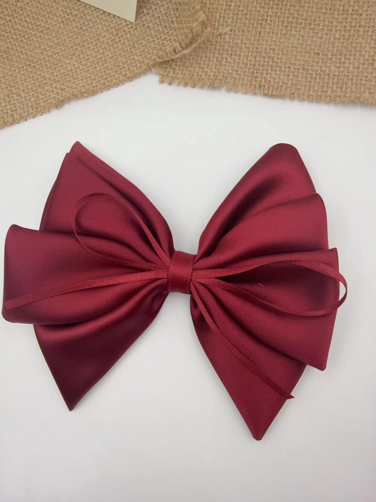 Korean Style Satin Ribbon Bow Hair Clip - Versatile Wedding Accessory