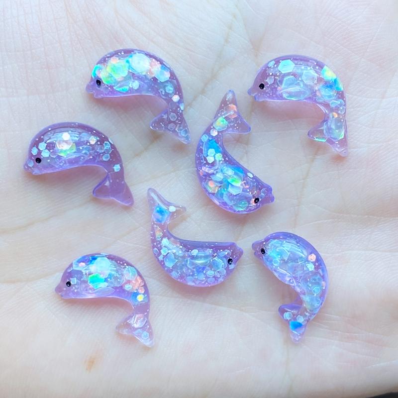 

20Pcs Resin Lovely Mini Cartoon Shining Dolphin Flatback Cabochon Scrapbook Kawaii DIY Jewelry Craft Decoration Accessories L69