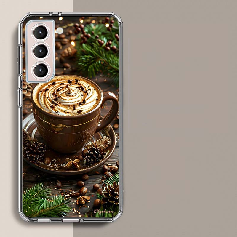 

Christmas Spiced Gingerbread Latte Phone Case For Samsung Galaxy S25 Edge S24 S23 FE S21 S20 S10 Plus S22 S26 Ultra Cover Clear Samsung S20 Plus