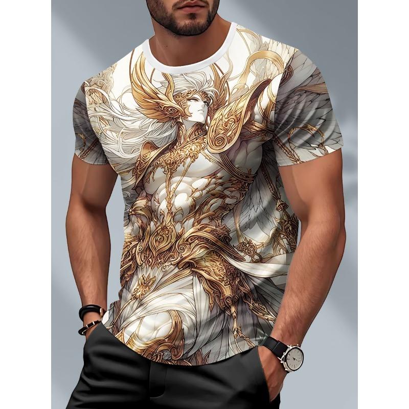 New Demon Angel 3D Print T-Shirts Men Women Summer Round Neck Short Sleeve