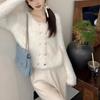 Imitation Mink Fleece Sweater Jacket Women's Spring and Autumn New High-end Short Small Fragrant Knitted Cardigan Top Trendy