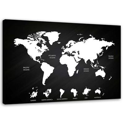 Tableaux sur toile Bureau de la carte du monde