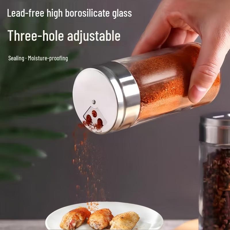 SPSR Borosilicate Glass Seasoning Shaker Set