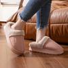 Women's and Men's Cozy Suede Plush Slippers - Non-slip, Thick Bottom, Silent, Outdoor Wear
