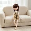 Fashion Sweater Pleated Skirt Set Princess Dresses  For Blythe Doll/For OB24 OB22 Small 1/6 Dolls
