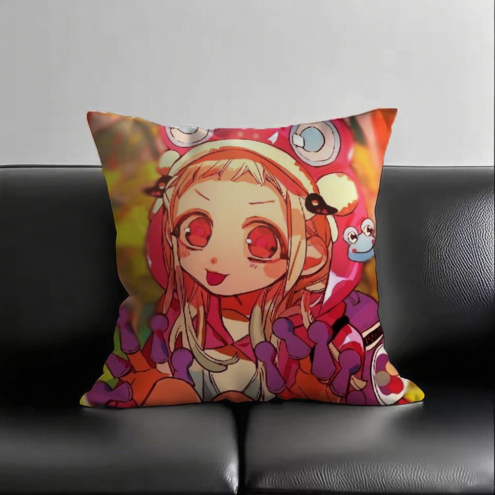 Cute Toilet-Bound Hanako Kun Pillow Case Square Bedroom Sofa Leisure Comfort Cushion Car Living Room Home Decoration