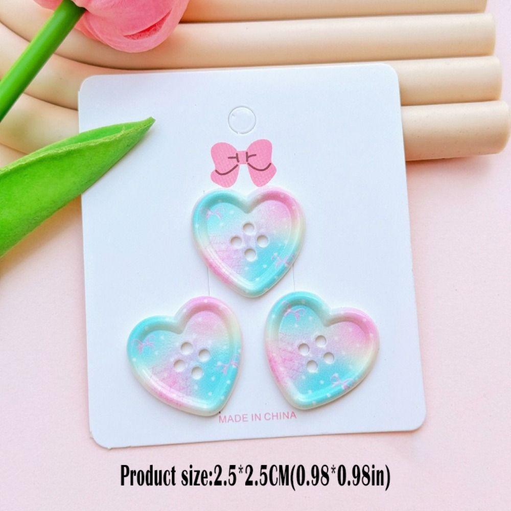 50 PCS New Resin Buttons Vintage Cute Garment Ornaments DIY Plaid Doll Accessory